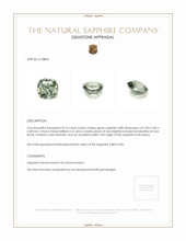 0.74 Ct. Green Sapphire from Montana Appraisal