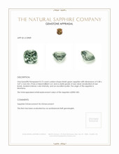 0.75 Ct. Bluish Green Sapphire from Montana Appraisal