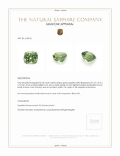 0.78 Ct. Green Sapphire from Montana Appraisal