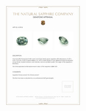 0.80 Ct. Bluish Green Sapphire from Montana Appraisal