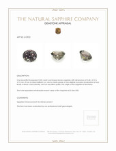 0.82 Ct. Brown Sapphire from Montana Appraisal