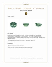 0.82 Ct. Bluish Green Sapphire from Montana Appraisal