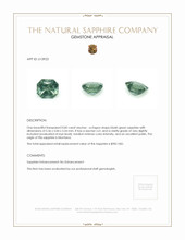 0.82 Ct. Bluish Green Sapphire from Montana Appraisal
