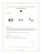 0.86 Ct. Green Sapphire from Montana Appraisal