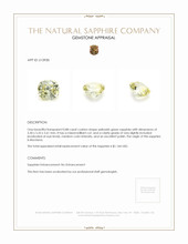 0.88 Ct. Yellowish Green Sapphire from Montana Appraisal