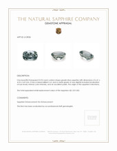 0.94 Ct. Greyish Blue Sapphire from Montana Appraisal