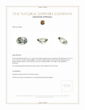 1.31 Ct. Greenish Brown Sapphire from Montana Appraisal