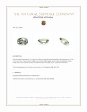 1.31 Ct. Yellowish Green Sapphire from Montana Appraisal