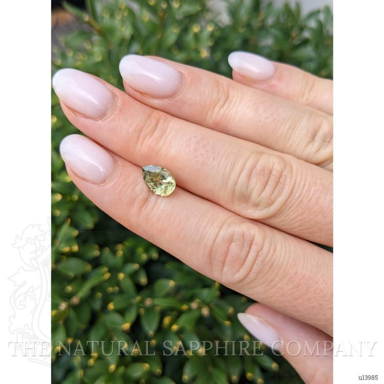 1.95 Ct. Yellowish Green Sapphire from Montana