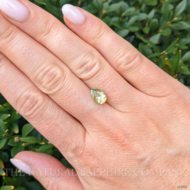 1.95 Ct. Yellowish Green Sapphire from Montana