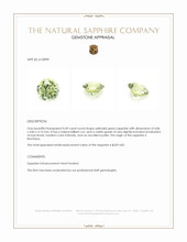 0.49 Ct. Yellowish Green Sapphire from Montana Appraisal