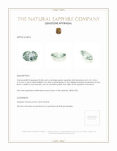 0.58 Ct. Green Sapphire from Montana Appraisal