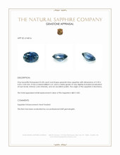 0.58 Ct. Greenish Blue Sapphire from Montana Appraisal
