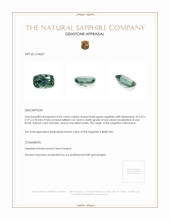 0.66 Ct. Bluish Green Sapphire from Montana Appraisal