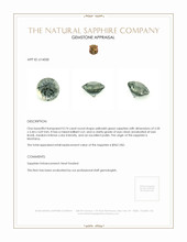 0.74 Ct. Yellowish Green Sapphire from Montana Appraisal