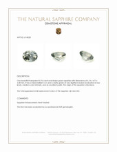 0.76 Ct. Green Sapphire from Montana Appraisal