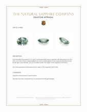 0.75 Ct. Bluish Green Sapphire from Montana Appraisal