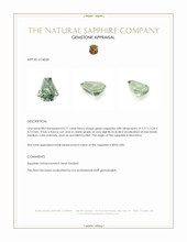 0.77 Ct. Green Sapphire from Montana Appraisal