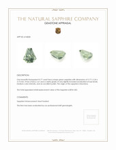 0.77 Ct. Green Sapphire from Montana Appraisal