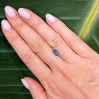 1.12 Ct. Greyish Blue Sapphire from Montana Life Style