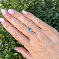 1.20 Ct. Greyish Blue Sapphire from Montana Life Style