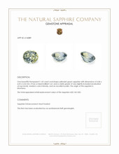 1.43 Ct. Yellowish Green Sapphire from Montana Appraisal