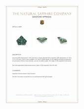 1.48 Ct. Bluish Green Sapphire from Montana Appraisal