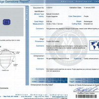 5.82 Ct. Sapphire from Ceylon (Sri Lanka) Scan Report