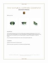 0.50 Ct. Green Sapphire from Ceylon (Sri Lanka) Appraisal