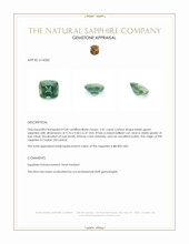 5.01 Ct. Bluish Green Sapphire from Ceylon (Sri Lanka) Appraisal