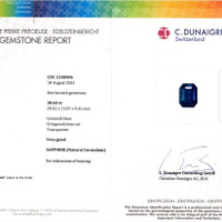 30.60 Ct. Bluish Green Sapphire from Ceylon (Sri Lanka) Scan Report