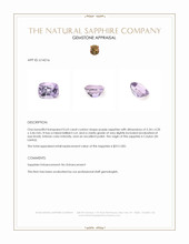 0.63 Ct. Purple Sapphire from Ceylon (Sri Lanka) Appraisal