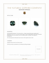 1.65 Ct. Bluish Green Sapphire from Madagascar Appraisal
