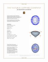 0.58 Ct. Purple Sapphire from Ceylon (Sri Lanka) 3 D Scan Report