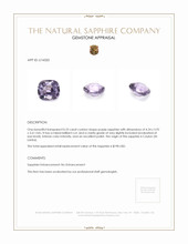 0.33 Ct. Purple Sapphire from Ceylon (Sri Lanka) Appraisal