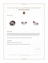 0.38 Ct. Brown Sapphire from Ceylon (Sri Lanka) Appraisal