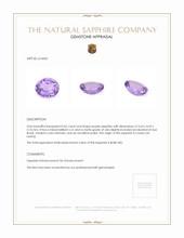 0.62 Ct. Purple Sapphire from Ceylon (Sri Lanka) Appraisal