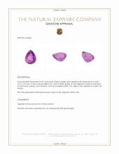0.45 Ct. Purplish Pink Sapphire from Ceylon (Sri Lanka) Appraisal