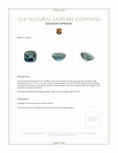 2.06 Ct. Greenish Blue Sapphire from Ceylon (Sri Lanka) Appraisal