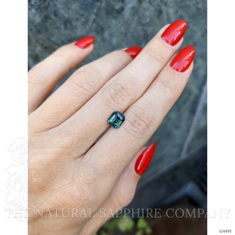 1.66 Ct. Bluish Green Sapphire from Ceylon (Sri Lanka)