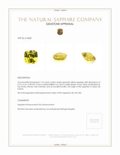 1.55 Ct. Greenish Yellow Sapphire from Ceylon (Sri Lanka) Appraisal