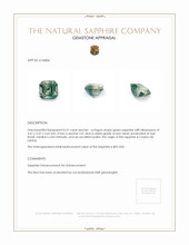 0.31 Ct. Sapphire from Ceylon (Sri Lanka) Appraisal