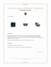 0.27 Ct. Greenish Blue Sapphire from Ceylon (Sri Lanka) Appraisal