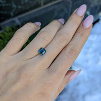 1.57 Ct. Greenish Blue Sapphire from Ceylon (Sri Lanka) Life Style