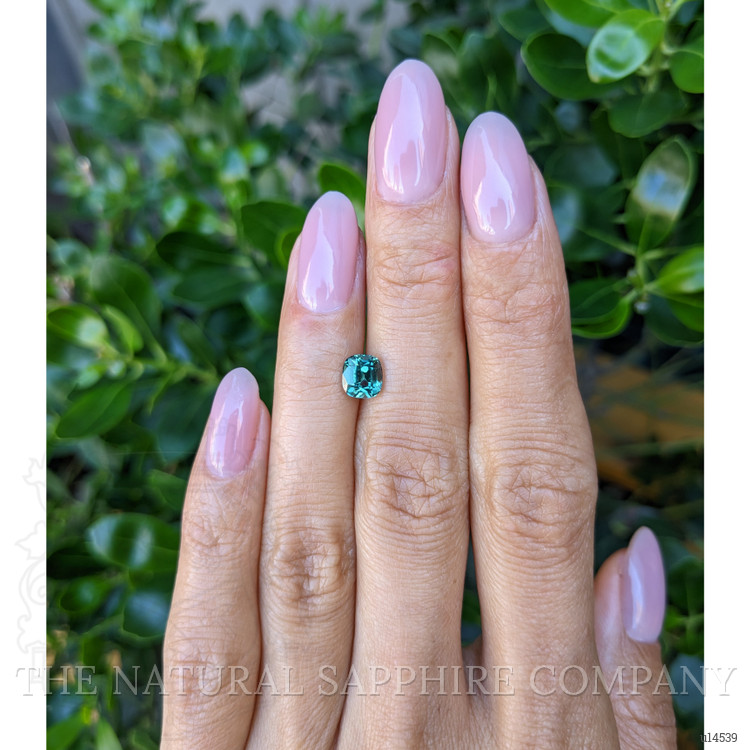 1.41 Ct. Bluish Green Sapphire from Ceylon (Sri Lanka)