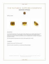 1.96 Ct. Yellowish Brown Sapphire from Ceylon (Sri Lanka) Appraisal