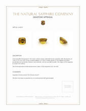 1.96 Ct. Yellowish Brown Sapphire from Ceylon (Sri Lanka) Appraisal