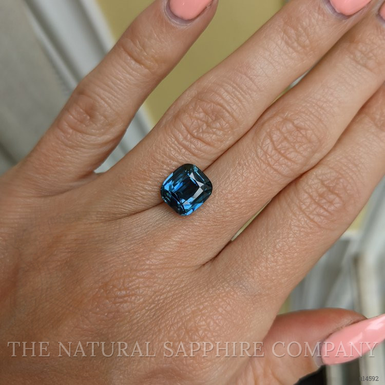 4.11 Ct. Greenish Blue Sapphire from Ceylon (Sri Lanka)