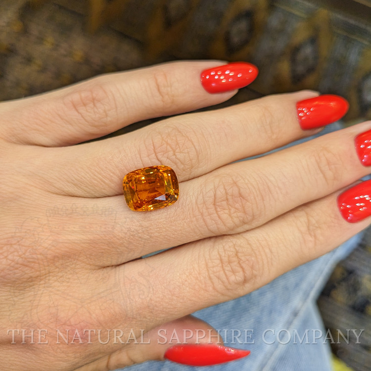 7.21 Ct. Orange Sapphire from Ceylon (Sri Lanka)