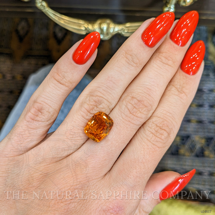7.21 Ct. Orange Sapphire from Ceylon (Sri Lanka)